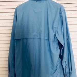MEN’s Vented Blue Long Sleeve Button up